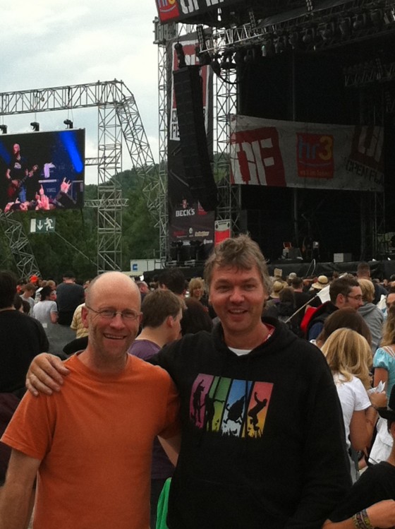 Steffen Andreae und Torsten Felstehausen von der Wandergruppe der GLLK auf dem Open Flair 2011