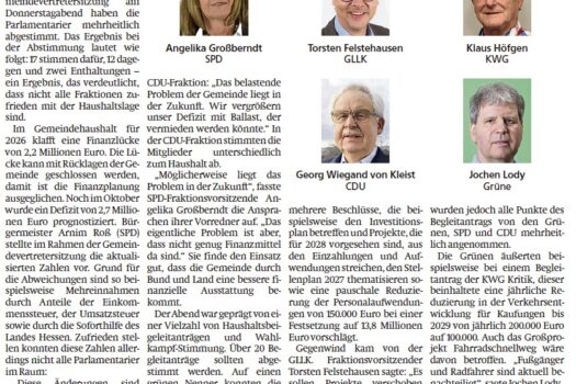 Konzeptloses Kürzen statt vorausschauender Planung