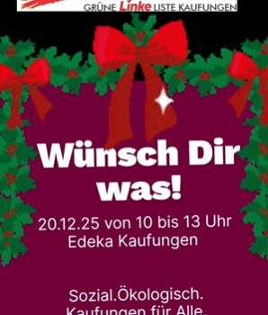 GLLK-Infostand am 20.12. vor dem Edeka in Oberkaufungen