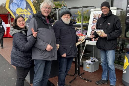 Schon wieder wir! Infostand am 21.Februar vor dem Edeka
